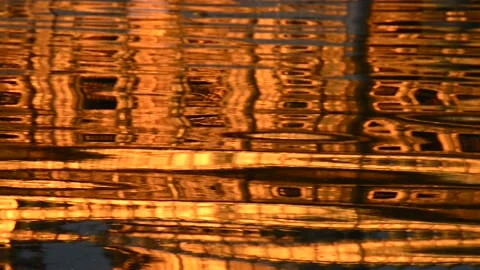 Golden temple reflections Stock Footage 137417317