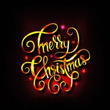 Golden text on black background. Stock Illustration