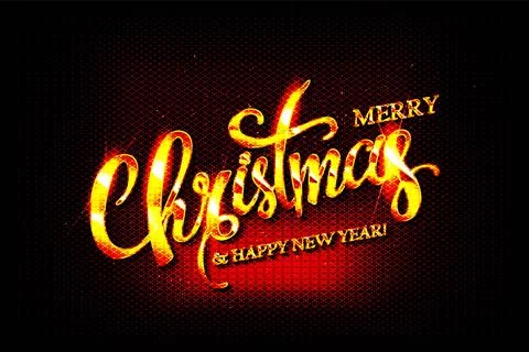Golden text on black background. Stock Illustration