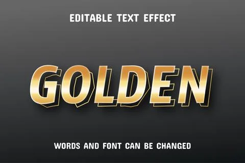 Golden text - editable text effect Stock Illustration
