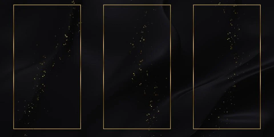 Golden text frame texture background shiny stripes 3D illustration 스톡 일러스트