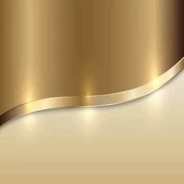Golden texture background with curve Stock Illustration