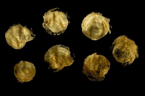 Golden texture in the form of circles Stock Illustration