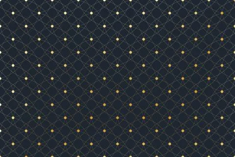 Golden texture. Geometric edged pattern with connected lines and dots. Lines Stock Illustration