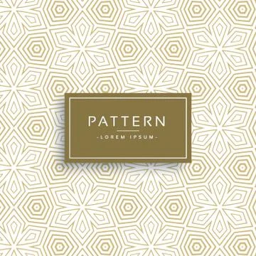 Golden texture pattern in line flower style Stock Illustration