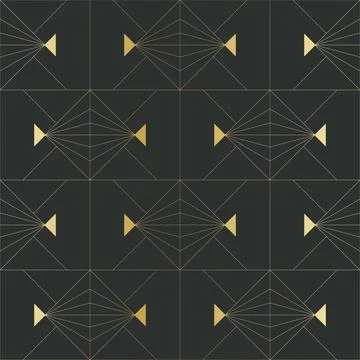 Golden texture. Seamless geometric pattern. Golden background. Vector seamles Stock Illustration