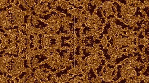 Golden Textured Pattern in Cinematic Motion with Abstract Geometric Designs.. Stock-Footage 342522442