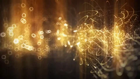 Golden Threads  Motion Background  Overlay 스톡 동영상 262712600