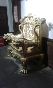 Golden throne Foto stock