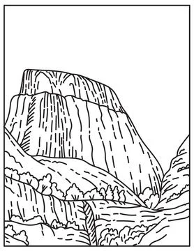 The Golden Throne Within Capitol Reef National Park Located in Wayne County;  스톡 일러스트