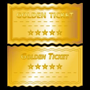 Golden tickets Stock Illustration