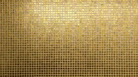 Golden tiles pattern Stock Photos