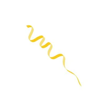 Golden tiny ribbon confetti flat vector illustratiion Stock Illustration