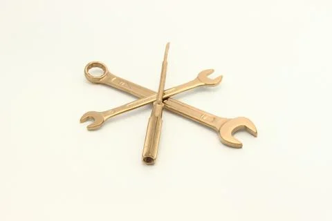 Golden tools Stock Photos
