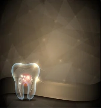 Golden tooth brochure Stock Illustration
