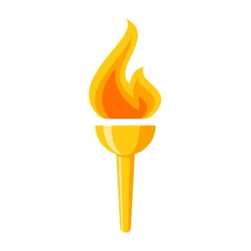Golden Torch Icon Stock Illustration