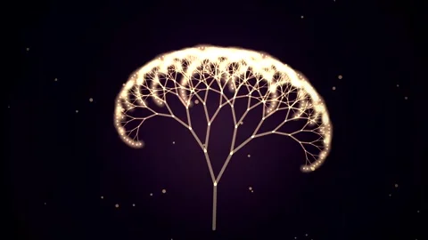 Golden Tree of Life Drifting in Looping Motion Background 動画素材 348301770