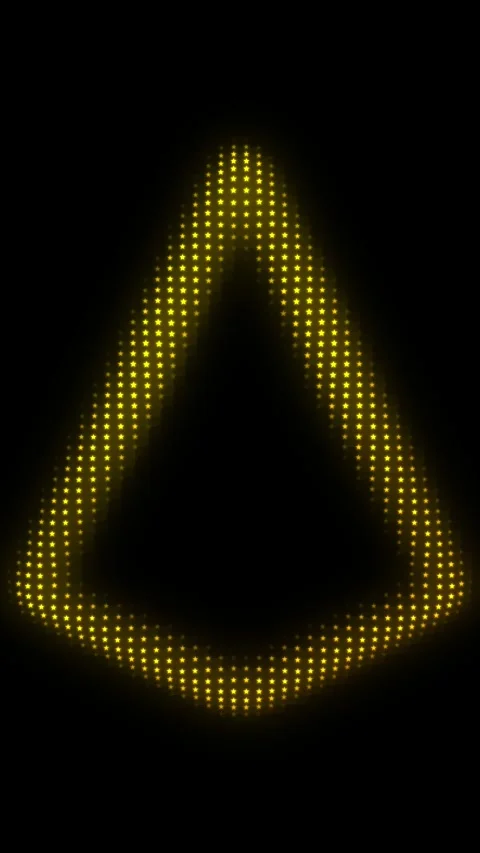 Golden Triangle Pyramid Frame Breathing Animation Stock Footage 333261060