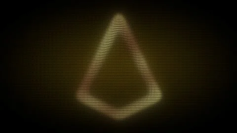 Golden Triangle Pyramid Frame Rotating Animation Stock Footage 333261056