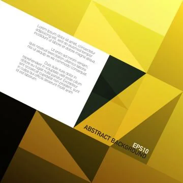 Golden triangles background with space for text. vector, eps10 Stock Illustration