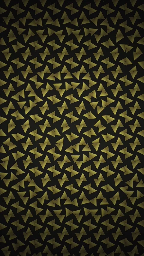 Golden Triangles Pattern on Black Background - Abstract Geometric Motion Ba.. Stock Footage 347698991