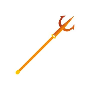 Golden trident representing power, authority, and mythology Stock Illustration