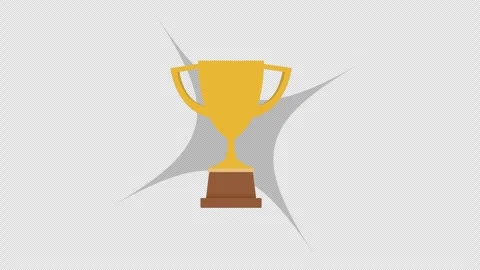 Golden Trophy Award with Dynamic Spotlight Celebrating Victory and Achievement Stock Footage 339781599