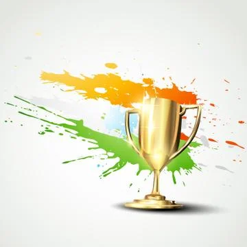 Golden trophy background Stock Illustration