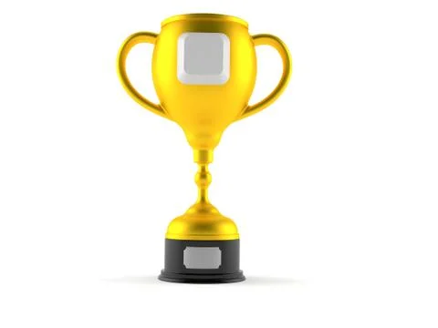 Golden trophy with computer key Illustrazione stock
