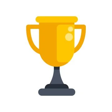 Golden trophy cup icon representing winner and success Stock Illustration