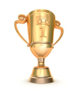 Golden trophy cup Illustrazione stock