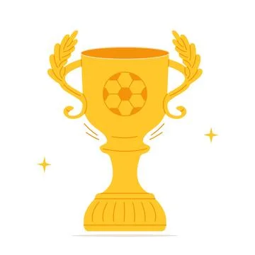Golden trophy cup Ilustración de archivo