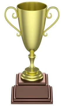 Golden trophy cup isolated. Stock-Illustration