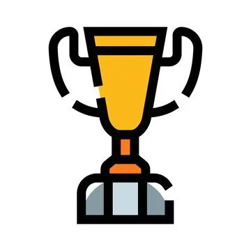 Golden trophy cup representing victory and achievement Stockillustratie