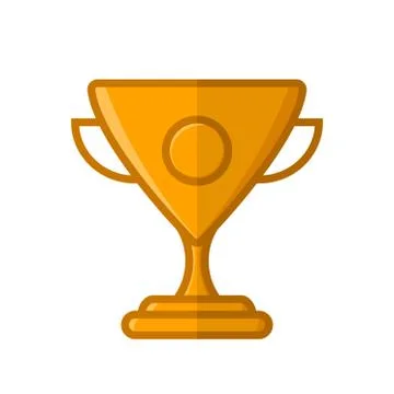 Golden trophy cup Vector illustration Stock Illustration