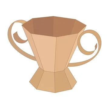 Golden Trophy Cup Vector Illustration Stock Illustration