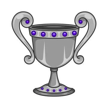 Golden Trophy with Side Handles Illustration