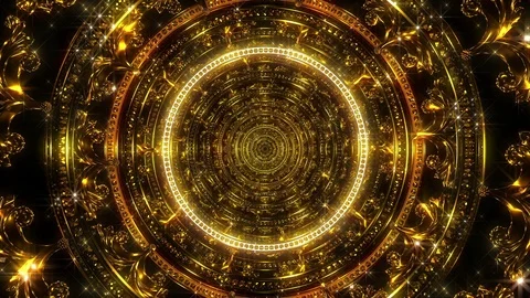 Golden Tunnel background Stockbeeldmateriaal 102432512