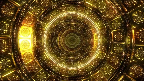 Golden Tunnel background Stock Footage 102434973