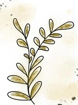 Golden twig Stock Illustration
