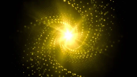 Golden Twirl Particles Stock Footage 91055906