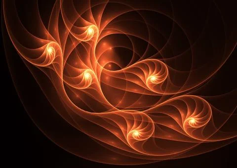Golden twisted flames Stock-Illustration
