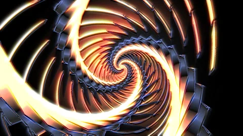 Golden twister loop motion for background animations Stock Footage 342280753