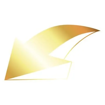 Golden unique beautiful arrow cursor design Stock Illustration