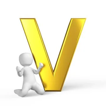 Golden v Stock Illustration