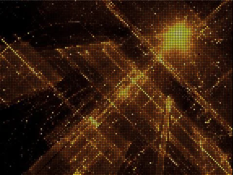 Golden vector background - glowing tech style design Stock Illustration