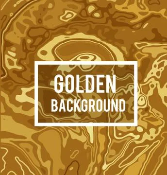 Golden vector background in marble ink style Illustrazione stock