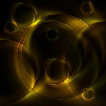 Golden vector circles on black background. Eps 10 Golden vector circles on... Stock Photos