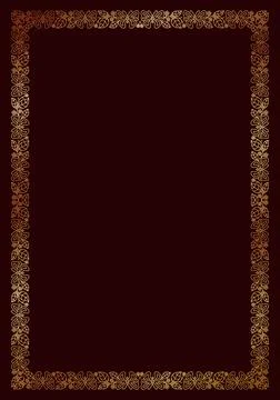 Golden vector frame Stock Illustration