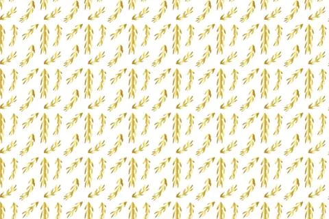 Golden Vector Hand Drawn Pattern Illustrazione stock